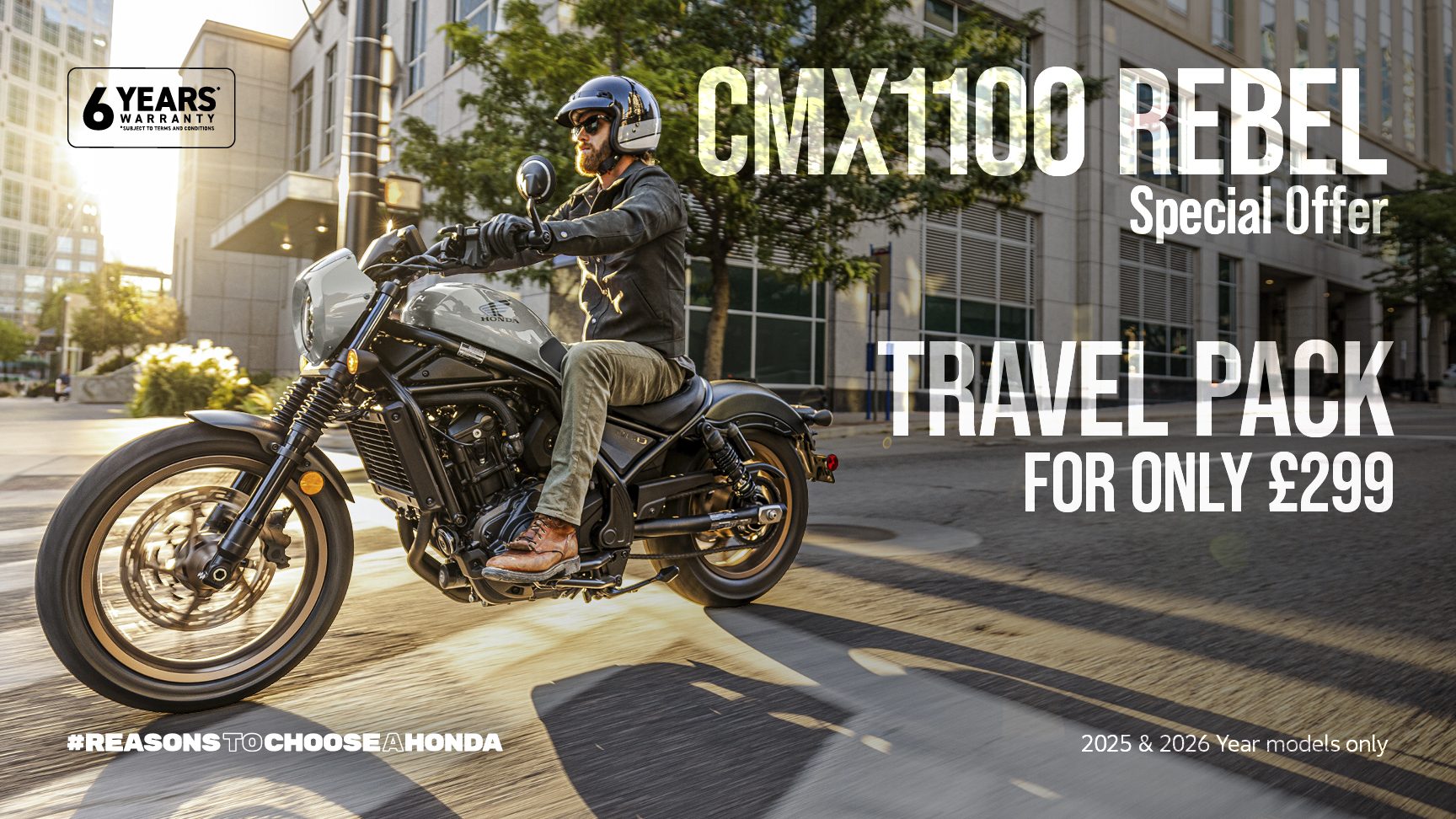 CMX1100 REBEL Special Offer - Travel Pack for only £299 - 2025 & 2026 Year models only